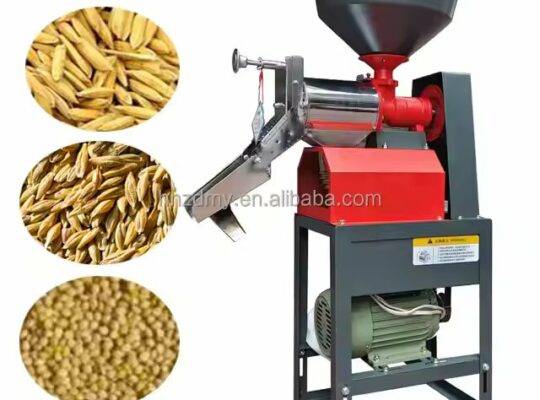 مجموعة معدات مطحنة الأرز الصغيرة التجارية Decortiqueuse De Riz لتقشير الأرز وطحنه وتقشيره