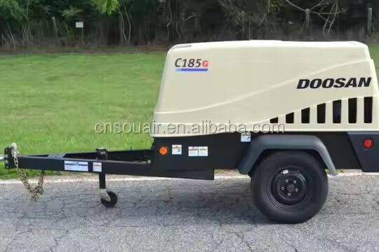 ضاغط هواء محمول ديزل دوسان C185WKU بقوة 185 قدم مكعب في الدقيقة و80-125 رطل/بوصة مربعة
