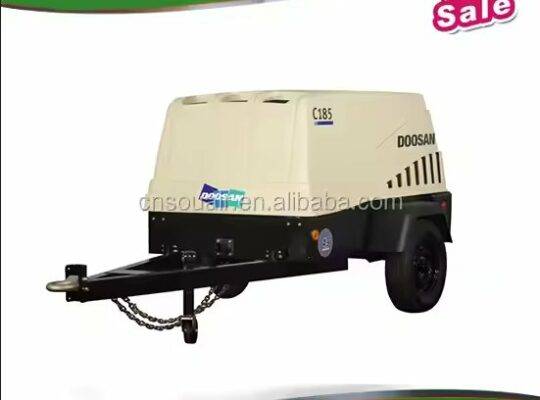 ضاغط هواء محمول ديزل دوسان C185WKU بقوة 185 قدم مكعب في الدقيقة و80-125 رطل/بوصة مربعة