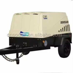 ضاغط هواء محمول ديزل دوسان C185WKU بقوة 185 قدم مكعب في الدقيقة و80-125 رطل/بوصة مربعة