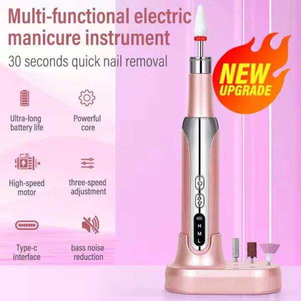 ماكينة تلميع أظافر كهربائية محمولة تعمل بالشحن عبر USB للبيع الساخن ماكينة تلميع أظافر كهربائية محمولة تعمل بالشحن عبر USB