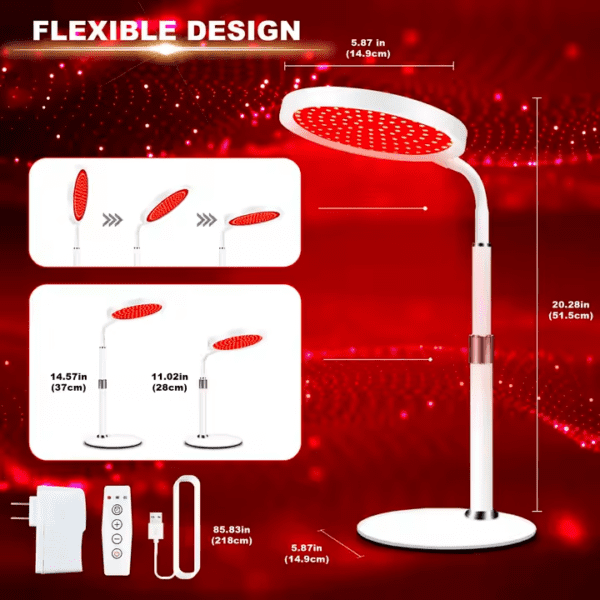 ⁦140LED 660nm 15/30/45 دقيقة الموقت العلاج بالضوء الأحمر⁩ - الصورة ⁦4⁩