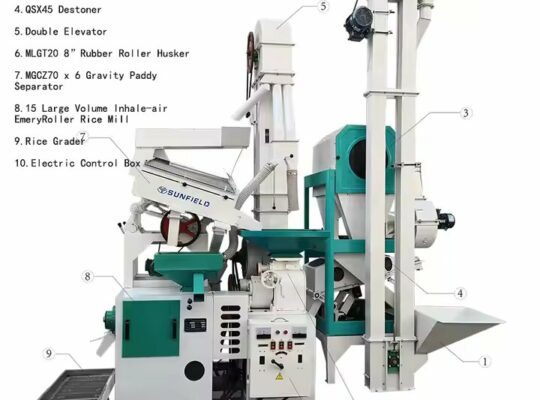 مطحنة أرز تجارية حديثة كاملة الحجم بقدرة 1000 كجم في الساعة في بنجلاديش