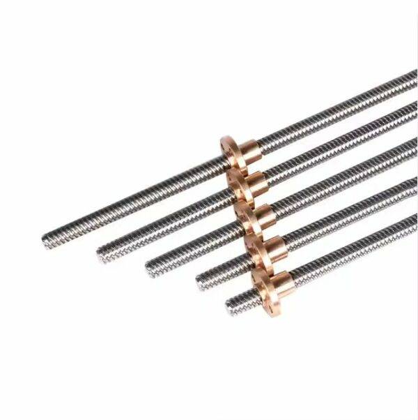⁦برغي رصاصي شبه منحرف عالي الدقة C5 C7 45# من الفولاذ Tr22*5 مع صمولة نحاسية لأدوات الآلات CNC⁩ - الصورة ⁦6⁩