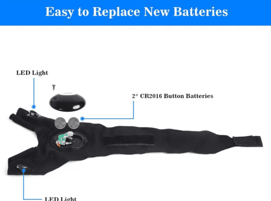 قفاز LED نصف اصبع للرجال والنساء في الهواء الطلق