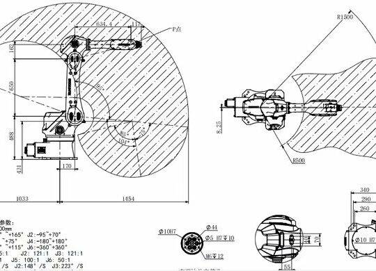 ذراع روبوتية تعاونية ذات 6 محاور CNC