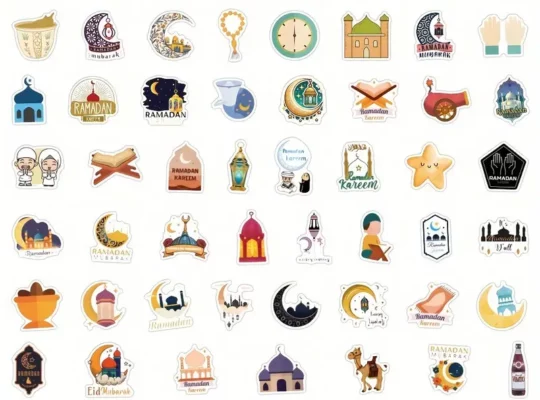 حزمة ملصقات فينيل رمضان