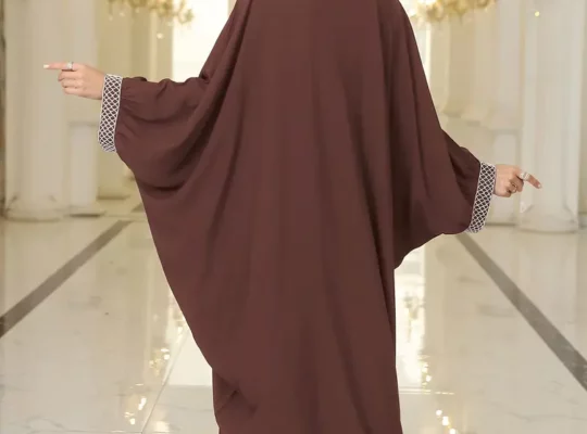 فستان كافتن طويل أنيق من EDOLYNSA – مزين