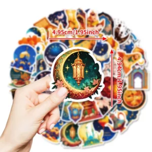 50 قطعة من ملصقات الجرافيتي للرمضان