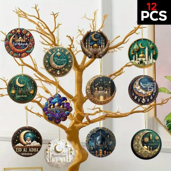 ⁦مجموعة من 12 قطعة من الزينة المعلقة على شكل مسمار⁩ - الصورة ⁦3⁩