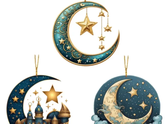 1 قطعة زينة معلقة أكريليك للرمضان