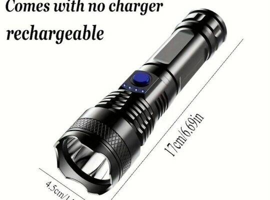 مصباح يدوي فائق السطوع USB قابل لإعادة الشحن – مثالي للتخييم