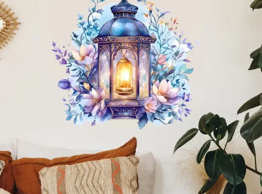 قطعة ملصق جداري مُشرق لرمضان