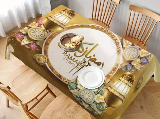 مفرش طاولة مقاوم للماء للاحتفال بعيد