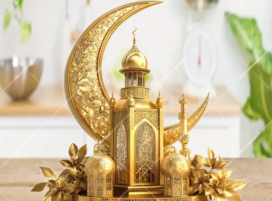 One, 2D Golden Eid Lantern Sun Catch