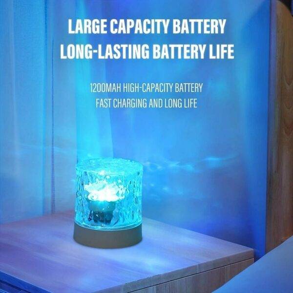 ⁦مصباح LED تموج الماء الليلي المحيطي USB قابل لإعادة الشحن⁩ - الصورة ⁦2⁩