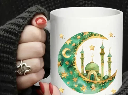 12 قطعة من ملصقات رمضان القمرية ذاتية اللصق
