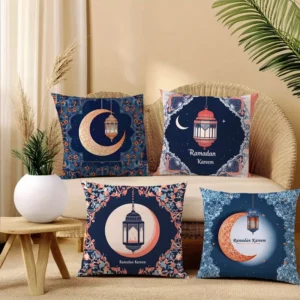 4 عبوات من أغطية وسائد رمضان كريم
