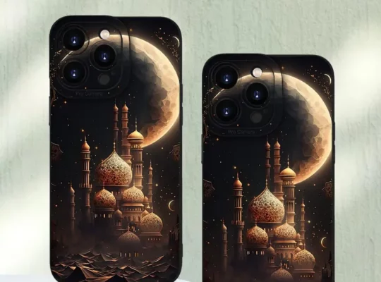 غلاف هاتف واقي ناعم بتصميم قمر رمضان