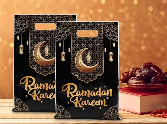 10/25/50 قطعة أكياس هدايا بلاستيكية لرمضان كريم