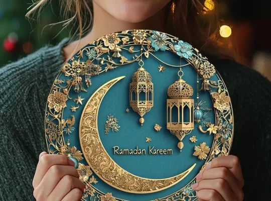 مكون من 1 قطعة فن الحائط الألومنيوم “رمضان كريم