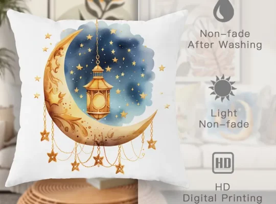 4 عبوات من أغطية وسائد رمضانية بتصميمات مختلفة