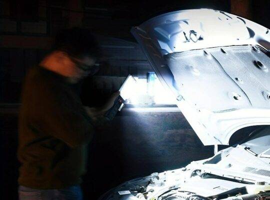 ضوء عمل LED، مصباح يدوي LED فائق السطوع