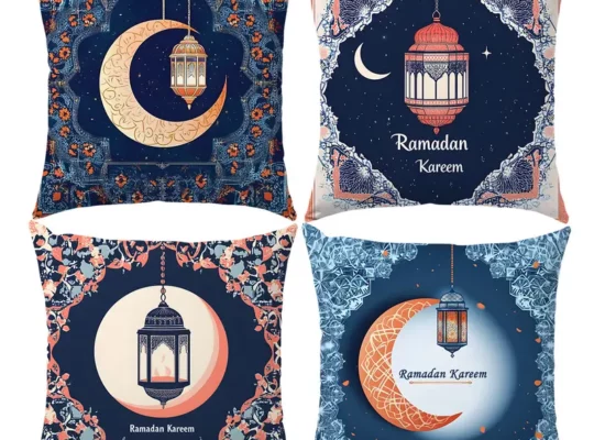 4 عبوات من أغطية وسائد رمضان كريم