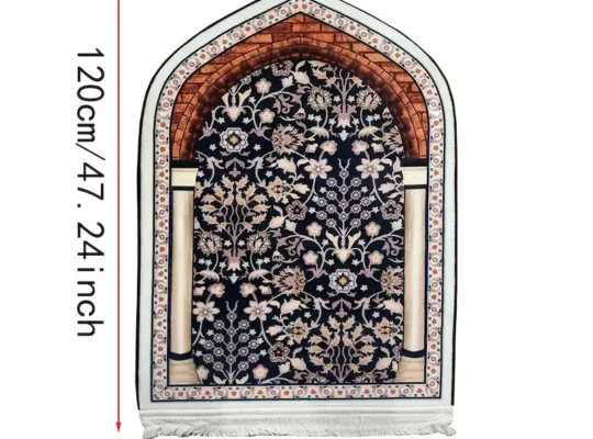 1 قطعة ناعمة مخملية صلاة المسلمين سجادة الصلاة