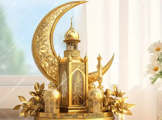 One, 2D Golden Eid Lantern Sun Catch