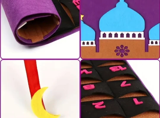 1 قطعة تقويم العد التنازلي لرمضان الاحتفالي