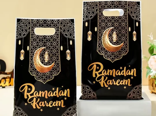 10/25/50 قطعة أكياس هدايا بلاستيكية لرمضان كريم