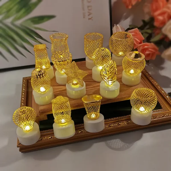⁦6 قطع - أضواء شمعة إلكترونية LED رمضان⁩ - الصورة ⁦5⁩