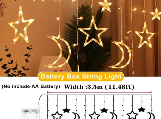 أضواء ستارة LED بنجوم وقمر من LECLSTAR