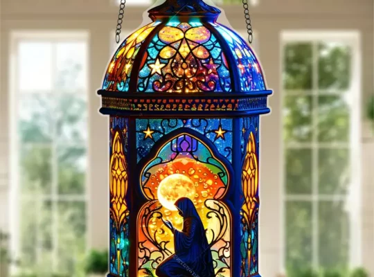1 قطعة كلاسيكية من الأكريليك ليلة رمضان فانوس