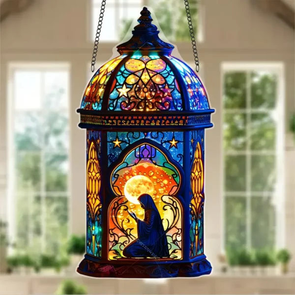 ⁦1 قطعة كلاسيكية من الأكريليك ليلة رمضان فانوس⁩ - الصورة ⁦5⁩