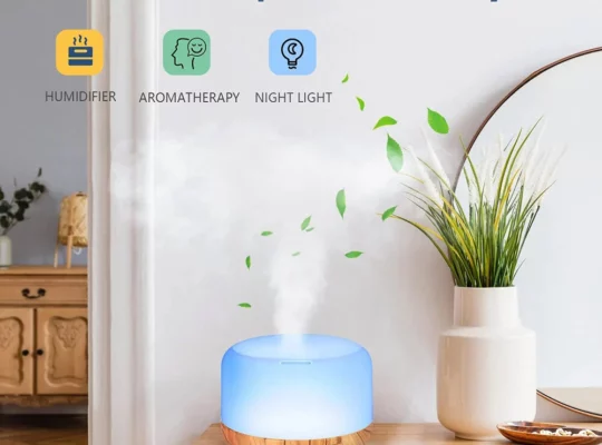 500ML موزع Aromatherapy بحبوب الخشب زيت أساسي Aromatherapy مرطب مع جهاز تحكم عن بعد
