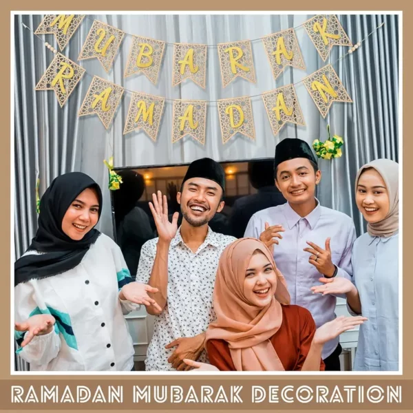 ⁦قطعة واحدة من ديكور رمضان الخشبي لعيد الفطر⁩ - الصورة ⁦5⁩