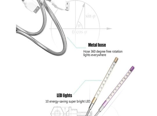 مصباح مكتبي led dc 5v usb mini 10 leds