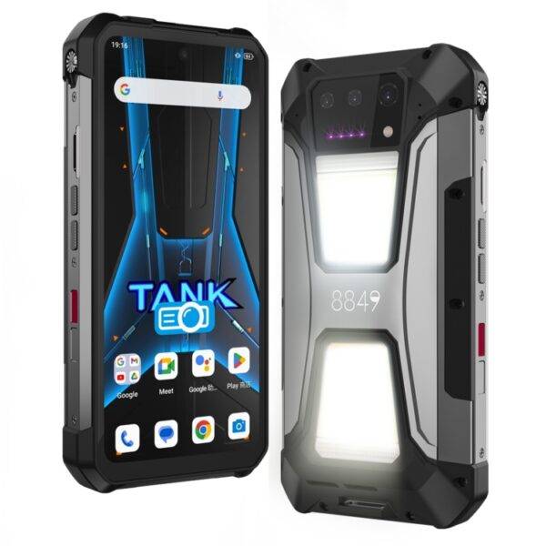 هاتف Unihertz 8849 Tank 2 Pro Night Vision Projector Rugged، 12 جيجابايت + 256 جيجابايت، 6.79 بوصة، Android 14 MTK6789 Octa Core، شبكة: 4G (أسود)
