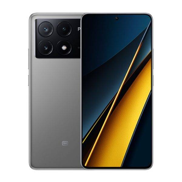 هاتف Xiaomi POCO X6 Pro Global، 12 جيجابايت + 512 جيجابايت، بصمة إصبع مدمجة في الشاشة، 6.67 بوصة Xiaomi HyperOS MediaTek Dimensity 8300-Ultra Octa Core 3.35GHz، NFC، شبكة 5G (رمادي)