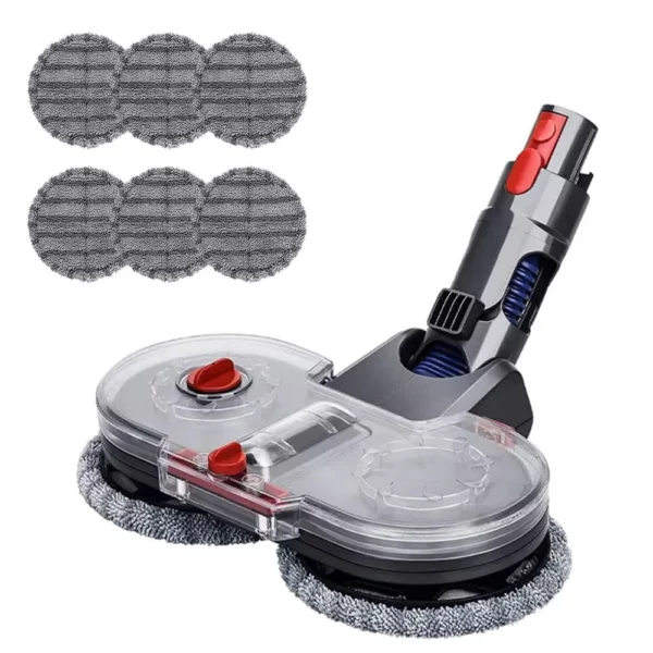 ملحق رأس الممسحة الكهربائية لـ Dyson V7 V8 V10 V11 مع خزان مياه و 6 وسادات ممسحة. ABS عالي الجودة لتنظيف الأرضيات المتنوع