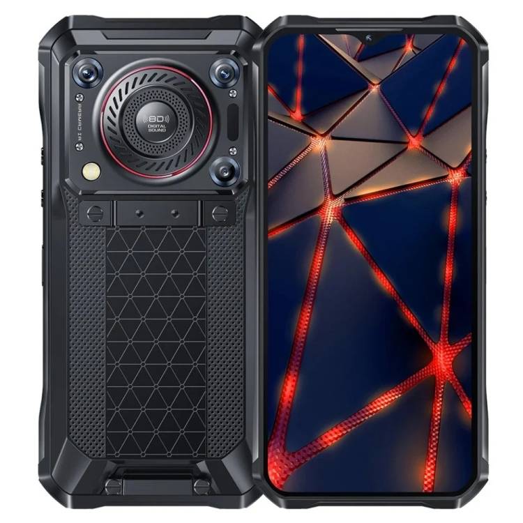 Oukitel WP33 Pro، 12 جيجابايت + 256 جيجابايت، IP68/IP69K، التعرف على بصمات الأصابع، 22000 مللي أمبير، 6.6 بوصة MediaTek Dimensity 6100+ ثماني النواة، NFC، OTG، الشبكة: 5G (أسود)