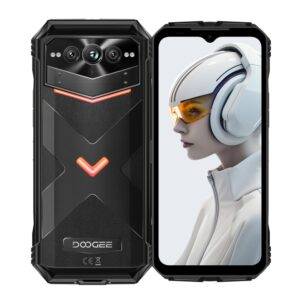 DOOGEE Vmax Plus 5G هاتف متين، 16 جيجابايت + 512 جيجابايت، 6.58 بوصة أندرويد 14 MediaTek Dimensity 7050 ثماني النواة، الشبكة: 5G، OTG، NFC (أسود)