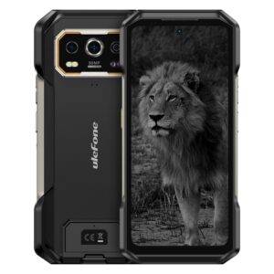 Ulefone Armor 27 Pro هاتف متين، 12 جيجابايت + 256 جيجابايت، رؤية ليلية، 10600 مللي أمبير، 6.78 بوصة Android 14 MediaTek Dimensity 6300 Octa Core، الشبكة: 5G، NFC (أسود)