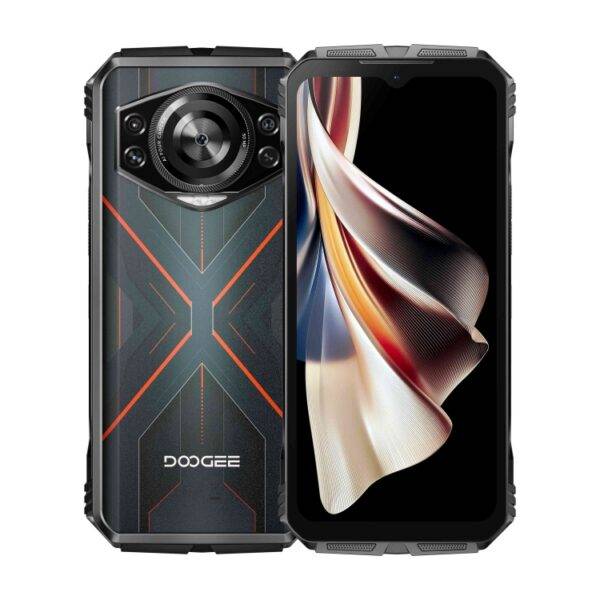 DOOGEE S Cyber، 8 جيجابايت + 256 جيجابايت، 6.56 بوصة، أندرويد 14، Spreadtrum T606 ثماني النواة، الشبكة: 4G، OTG، NFC (أسود وأحمر)