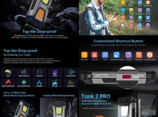 هاتف Unihertz 8849 Tank 2 Pro Night Vision Projector Rugged