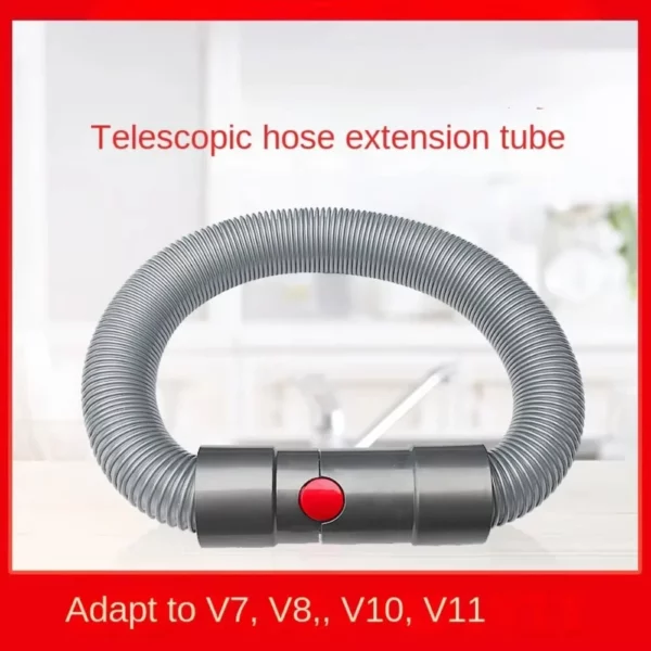 ⁦إكسسوارات مكنسة كهربائية أجزاء خرطوم أنبوب تمديد مرن ملحقات أنبوب تلسكوبي لـ Dyson V7 و V8 و V10 و V11 و V12 و V15 و G5 - اللون الرمادي⁩ - الصورة ⁦3⁩