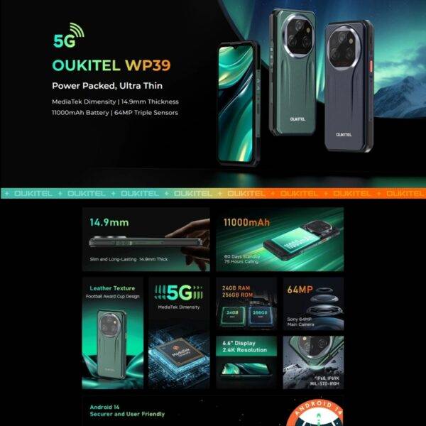 ⁦هاتف Oukitel WP39 Pro 5G⁩ - الصورة ⁦3⁩