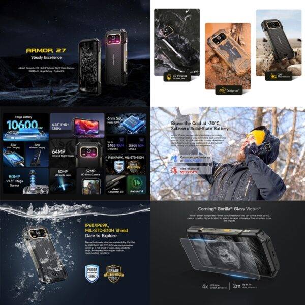 ⁦هاتف Ulefone Armor 27 Rugged⁩ - الصورة ⁦4⁩